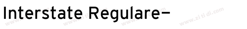Interstate Regulare字体转换